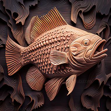 3D model st Common ornatus fish (STL)